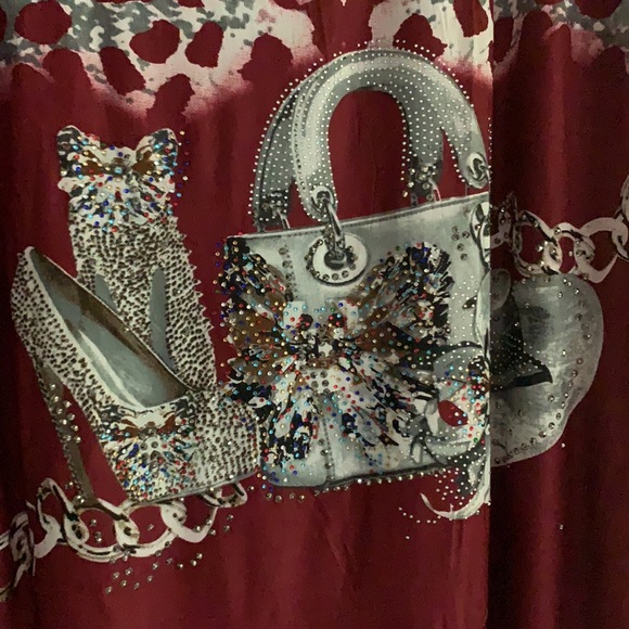 Red Fashion Top Size OS - NWOT - Picture 2 of 4